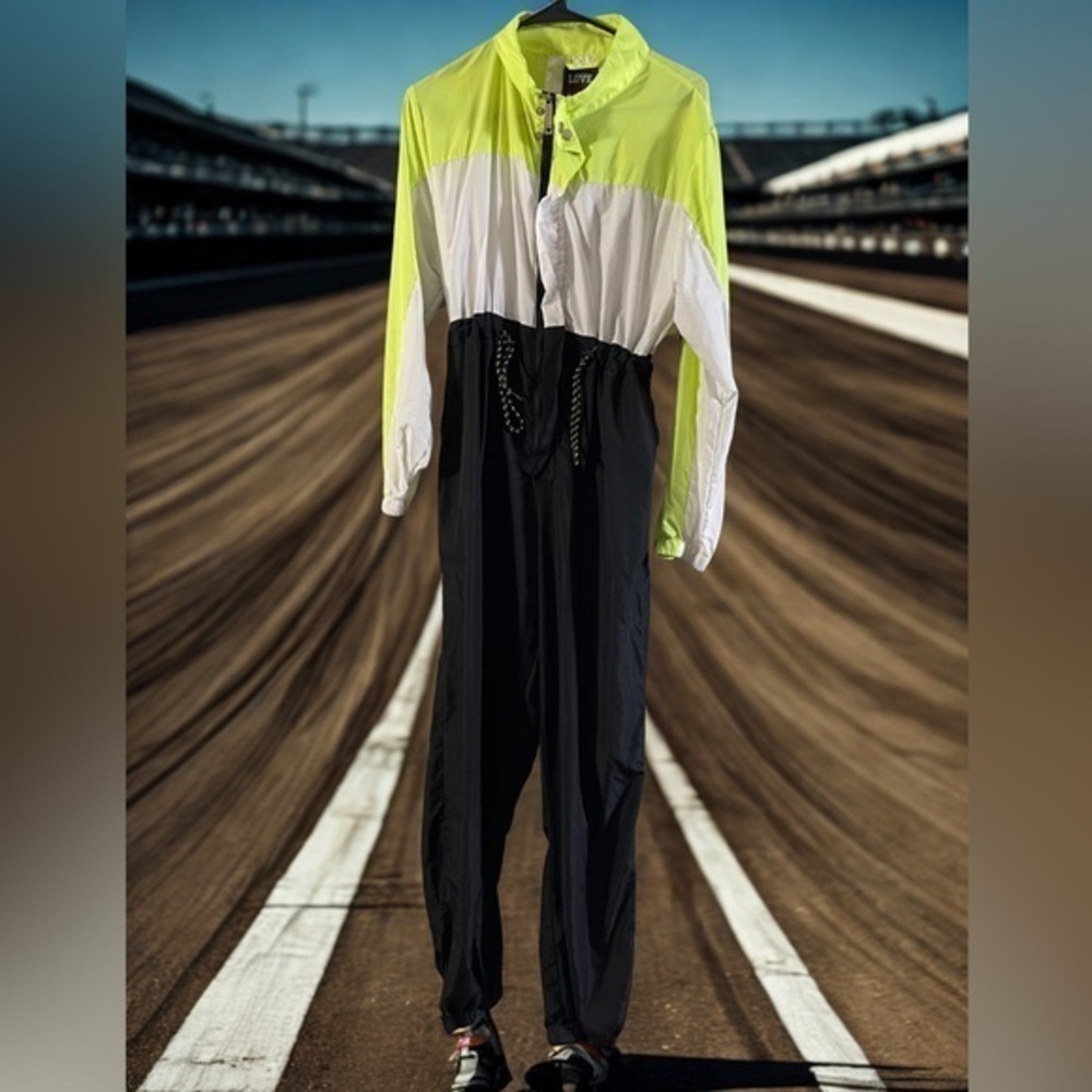 Color Block Windbreaker Jumpsuit